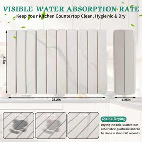 YLjindoia diatomaceous earth mat highlights absorbency for fast dish drying.