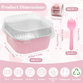 Ylnurac 10 oz aluminum foil cups for individual portions and gifts.