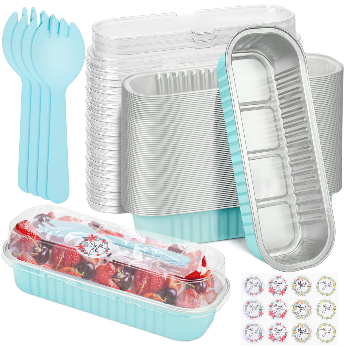 ylnurac mini cake pans with lids showcase compact, portion-controlled desserts for parties.