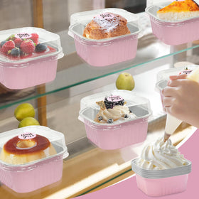 Ylnurac oven-safe bake cups suitable for oven, microwave, and air fryer use.