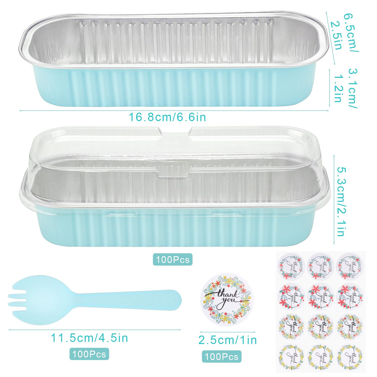 ylnurac sky blue foil pans emphasize portable baking ideal for picnics and gatherings.