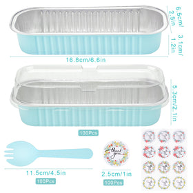 ylnurac sky blue foil pans emphasize portable baking ideal for picnics and gatherings.
