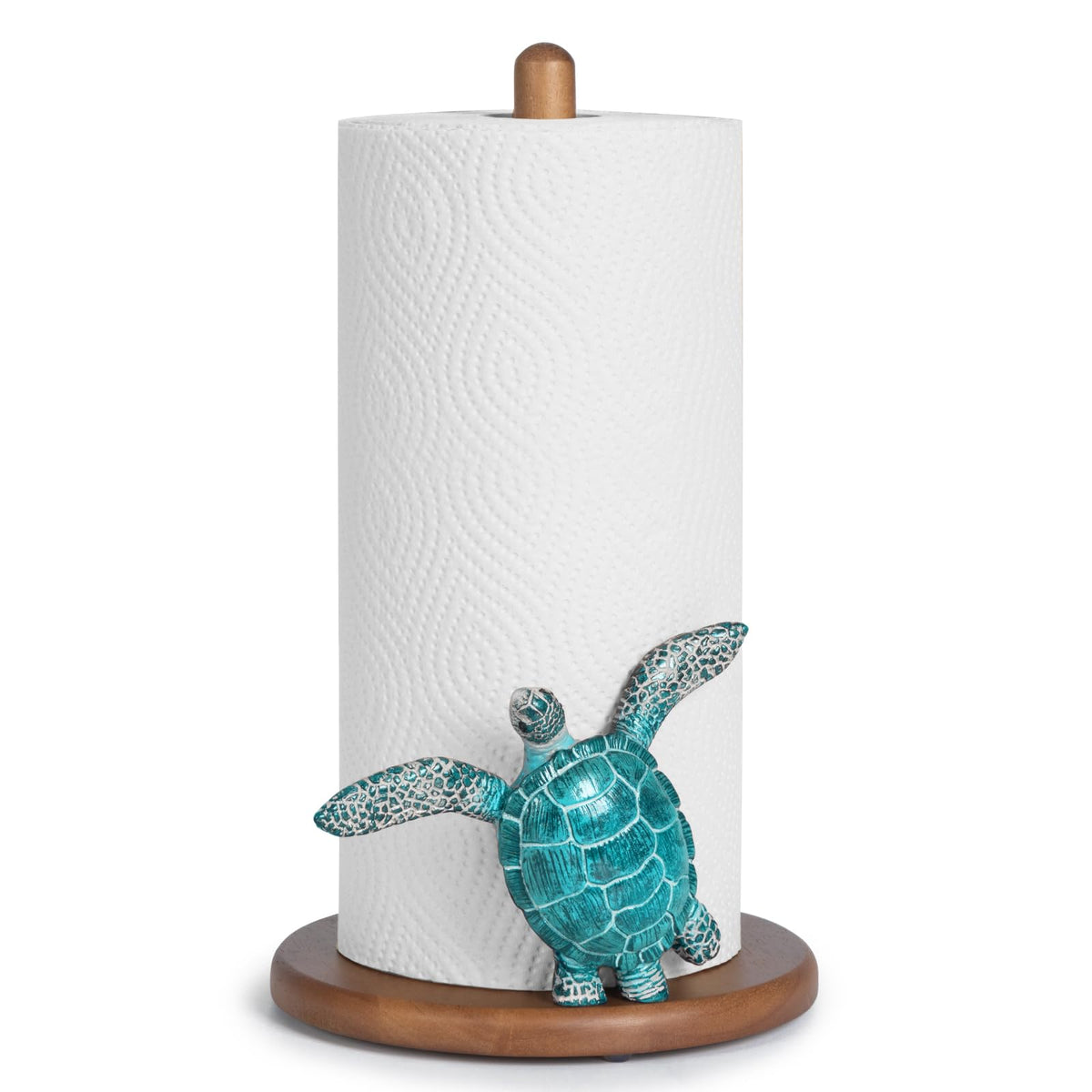 YLOVAN Turtle Paper Towel Holder adds coastal teal charm to the kitchen