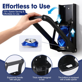 YLSURNY ergonomic handle facilitates comfortable, effortless can crushing.