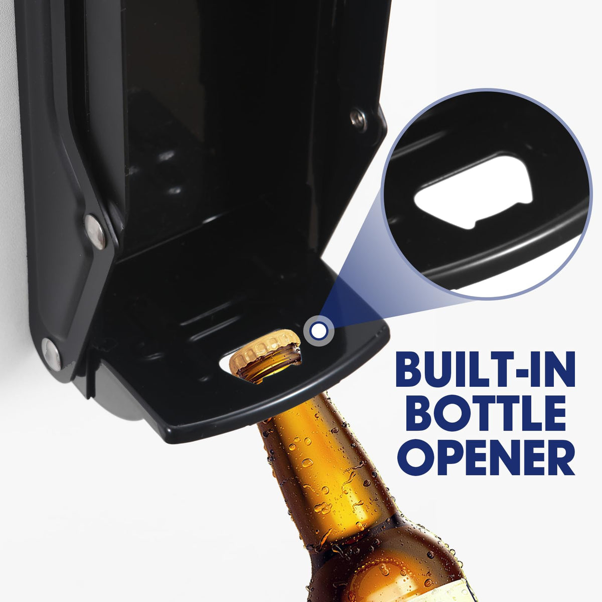 YLSURNY rivet-fixed wall mount ensures stable installation in kitchen or garage.