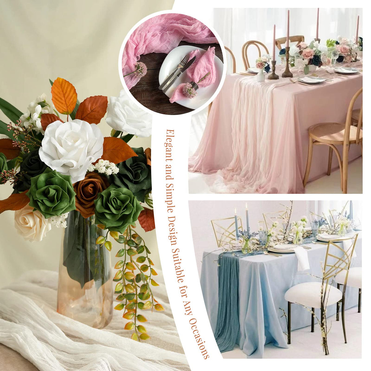 YMHPRIDE 12-pack table runners offer versatile use for birthday parties and family dinners.