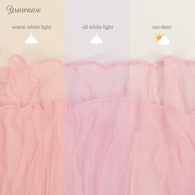 YMHPRIDE cheesecloth runner suited for candlelit dinners and bridal showers.
