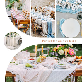 YMHPRIDE semi-sheer fabric drapes gracefully, elevating banquet tables.