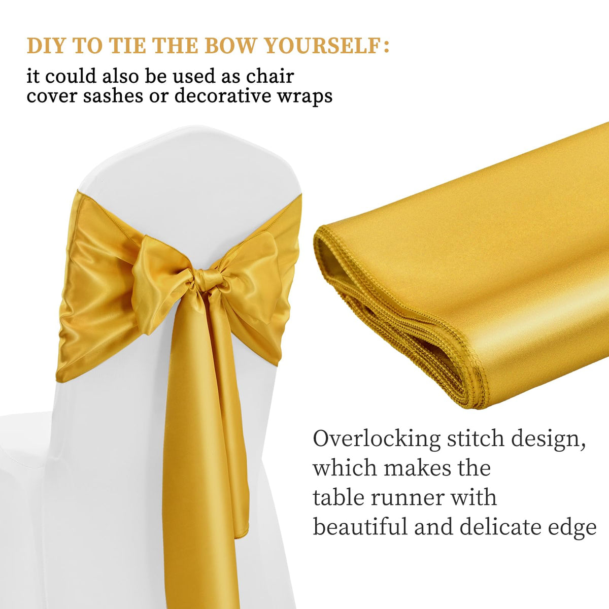 YMHPRIDE satin table runner with smooth drape and wrinkle resistance.