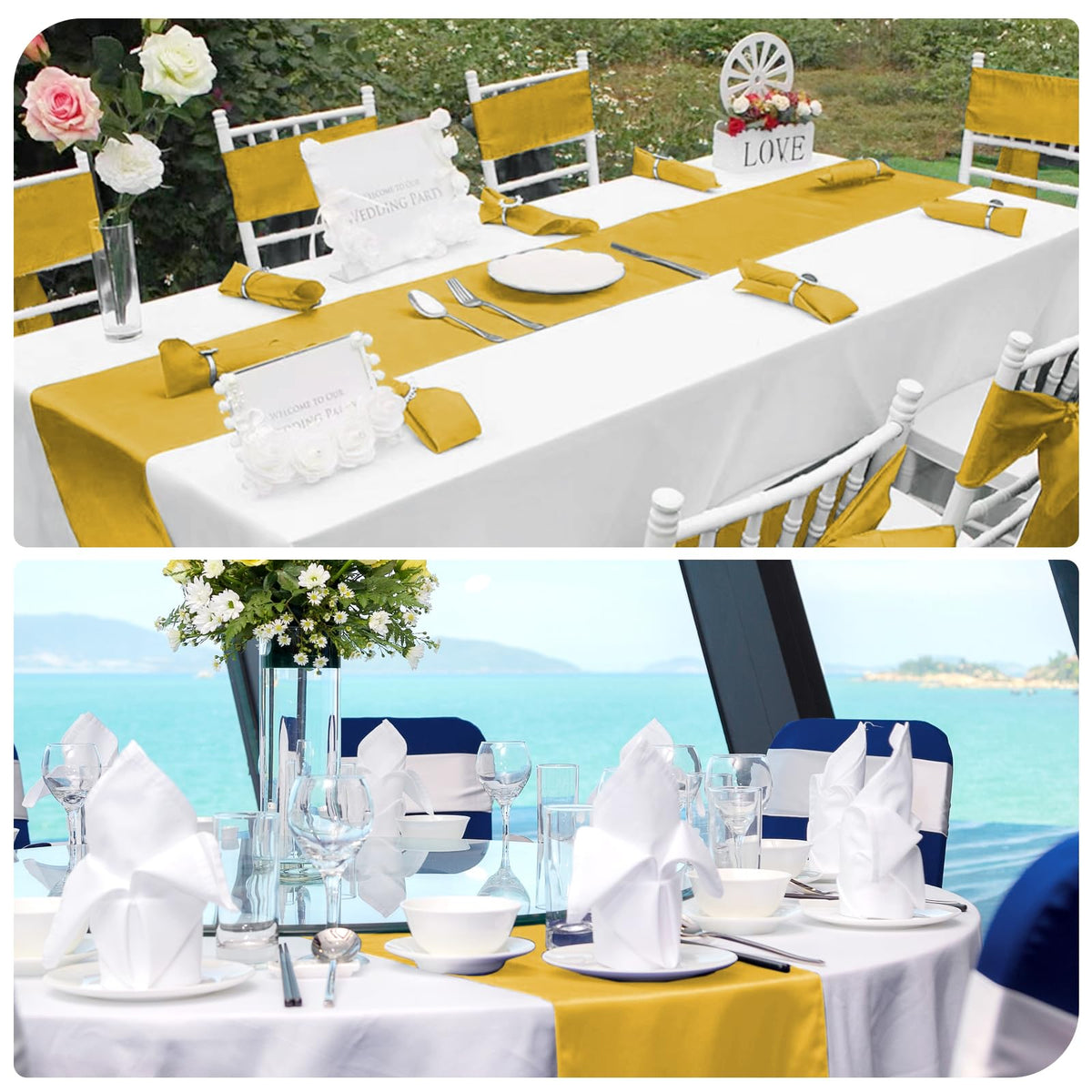 YMHPRIDE 12-piece set to decorate multiple tables with coordinated shine.