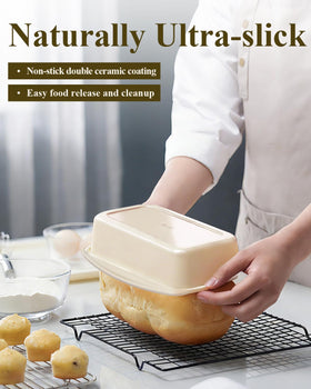 Ymiton dishwasher-safe bread pan for convenient cleanup after baking