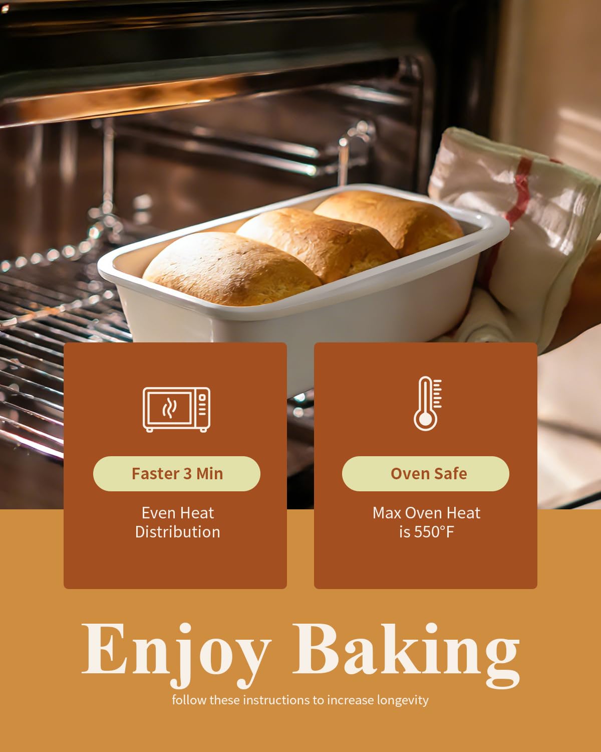 Ymiton ideal gift bread pan presented in attractive packaging for bakers