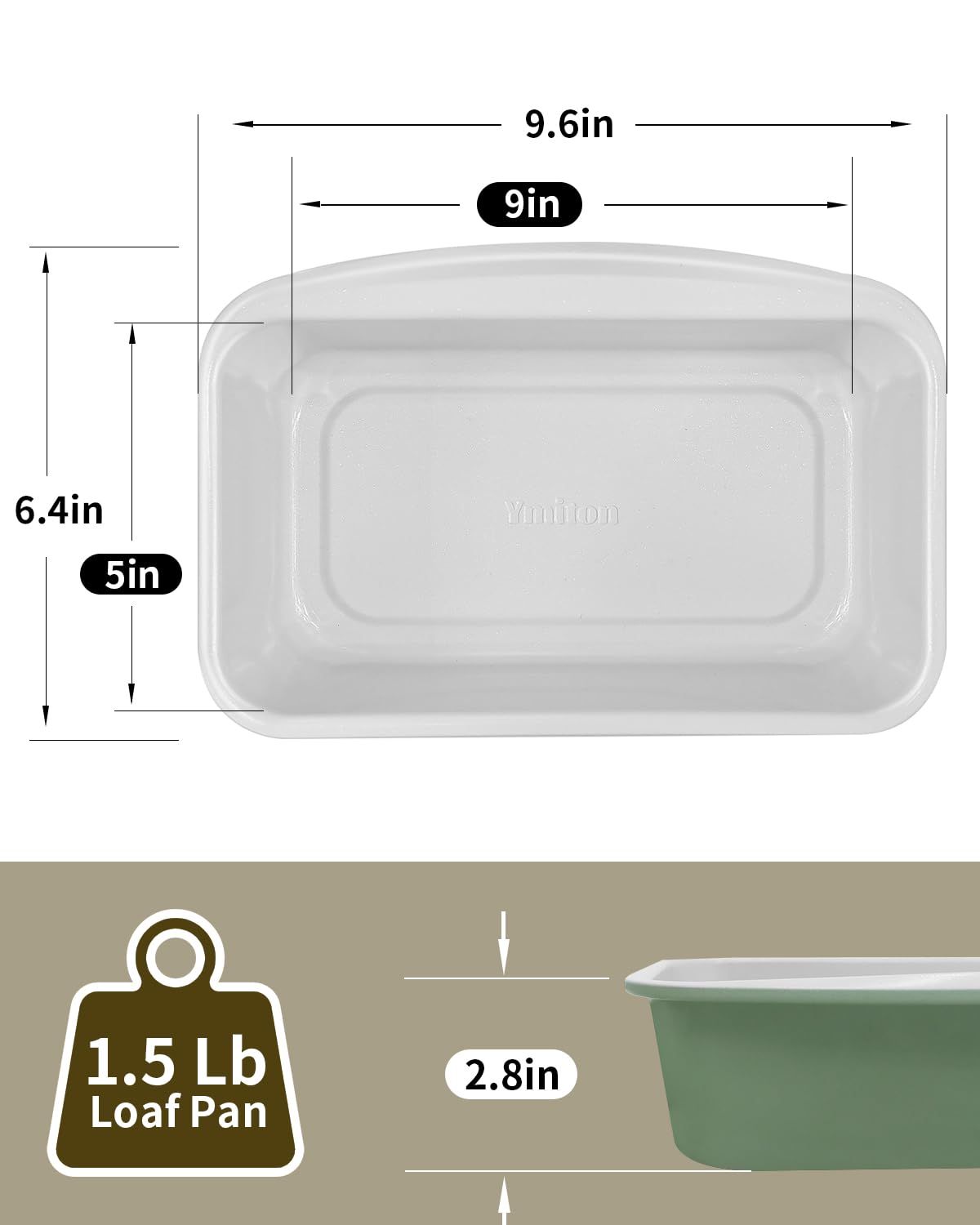 Ymiton oven-safe pan withstands up to 550°F