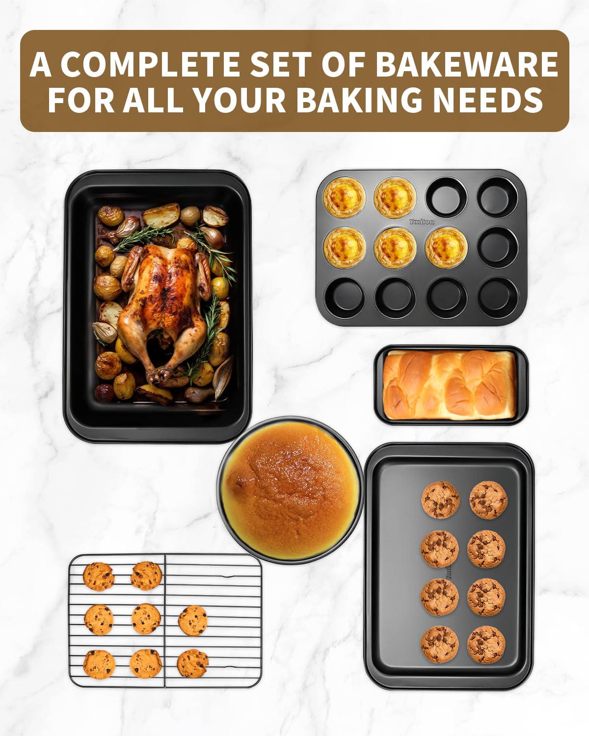 Stackable Ymiton bakeware saves cabinet space and simplifies storage