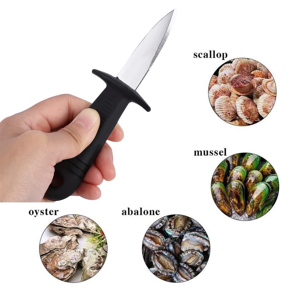 Ymkf Sqqr oyster knife opens oysters safely and cleanly