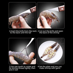 Ymkf Sqqr seafood scissors with soft grip for smooth cutting