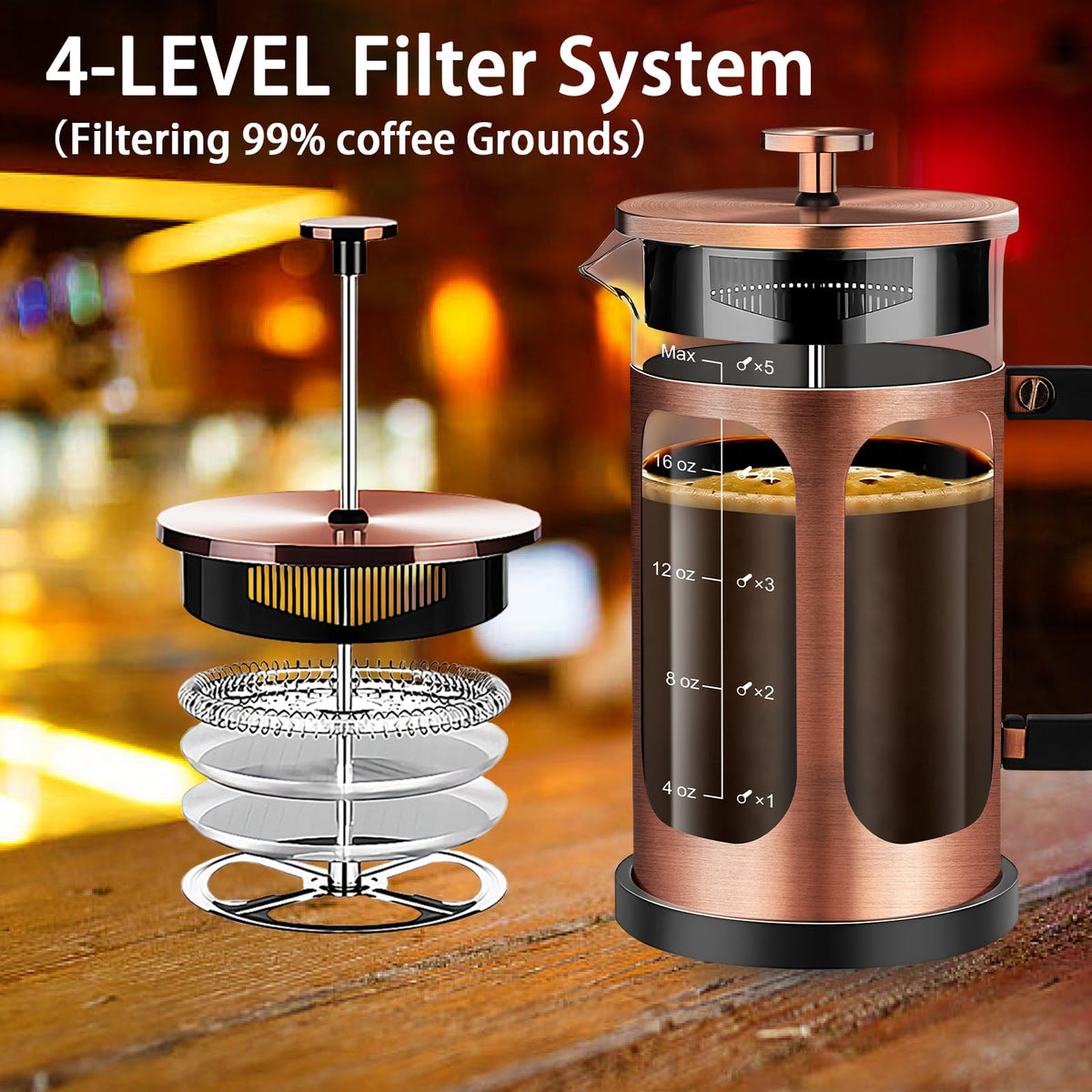 YMMIND borosilicate glass body demonstrates heat resistance during brewing