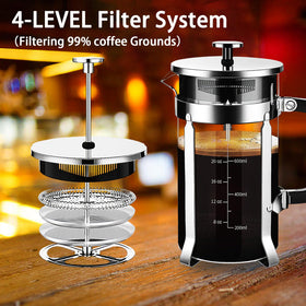 YMMIND borosilicate glass carafe highlights heat resistance.