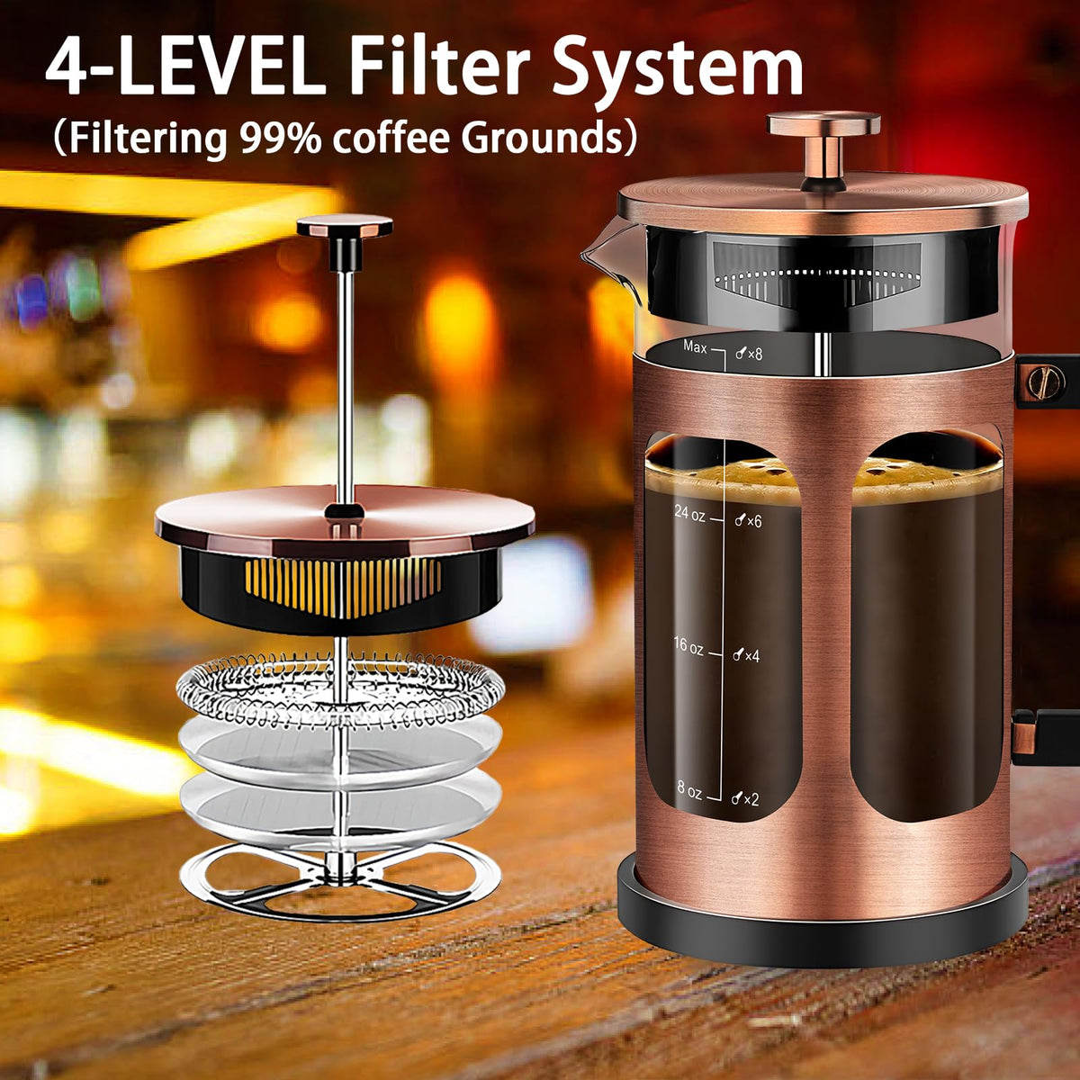YMMIND four-filter system close-up showing thorough filtration