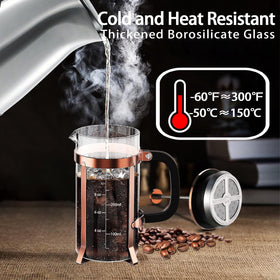 YMMIND stainless-steel plunger assembly highlights sturdy construction.
