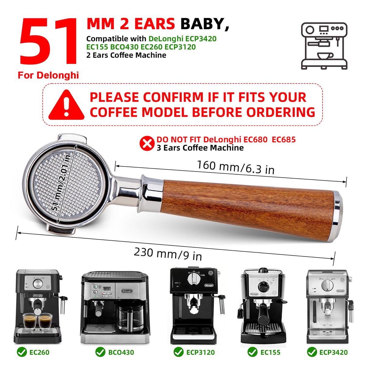 YMWVH Delonghi Stilosa EC-series compatibility for easy selection