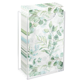 Yncotte acrylic guest towel holder vertical dispenser keeps towels neatly accessible on the counter.