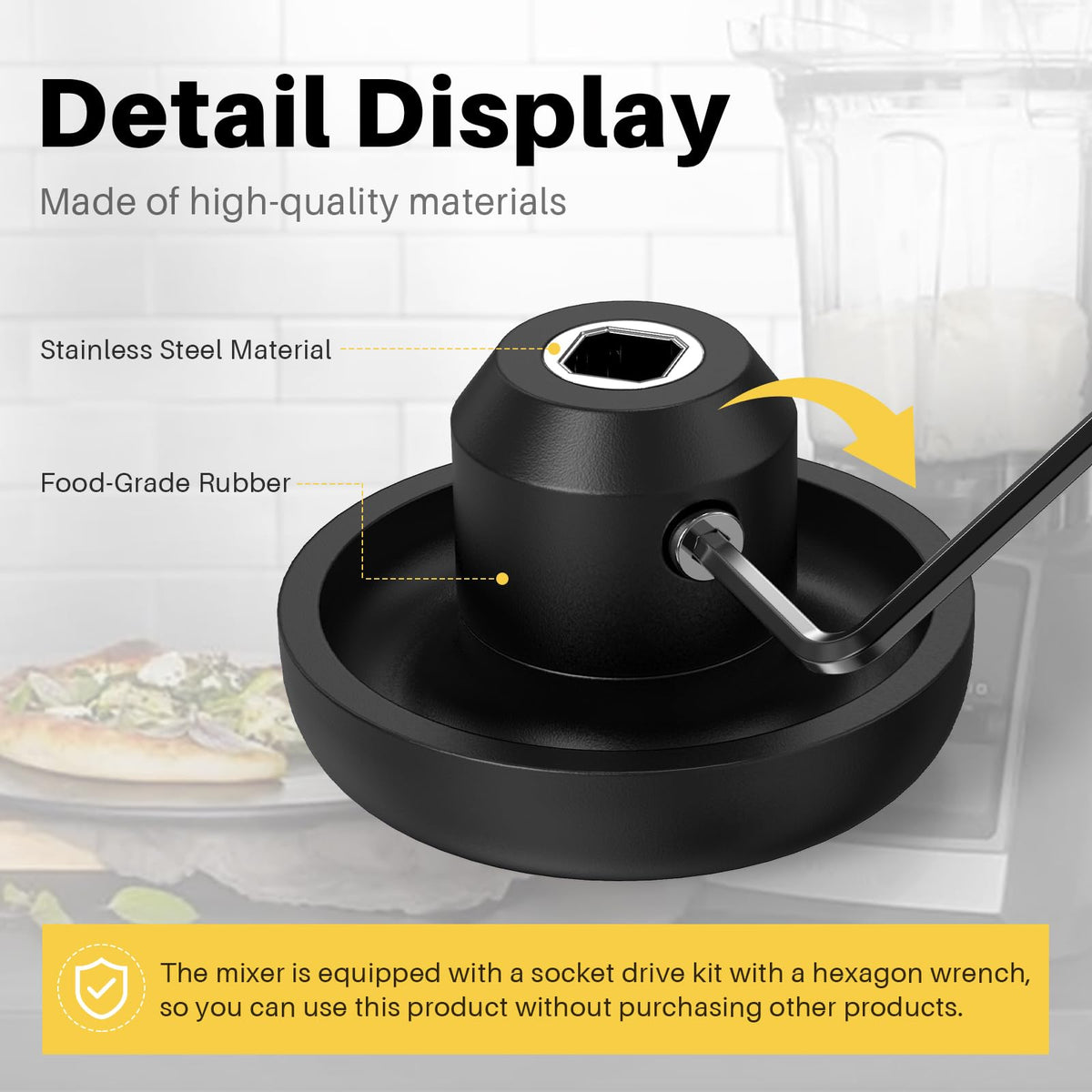 Food-grade plastic drive socket replacement by Yncotte