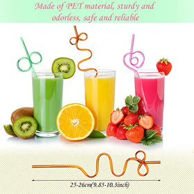 Yoande colorful twisty loop straws designed for playful hydration.