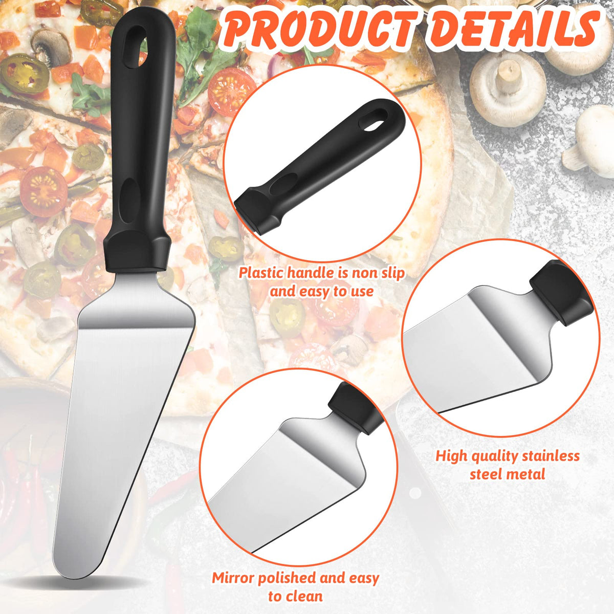 Yoande triangular cutter design supports precise serving without wobble.