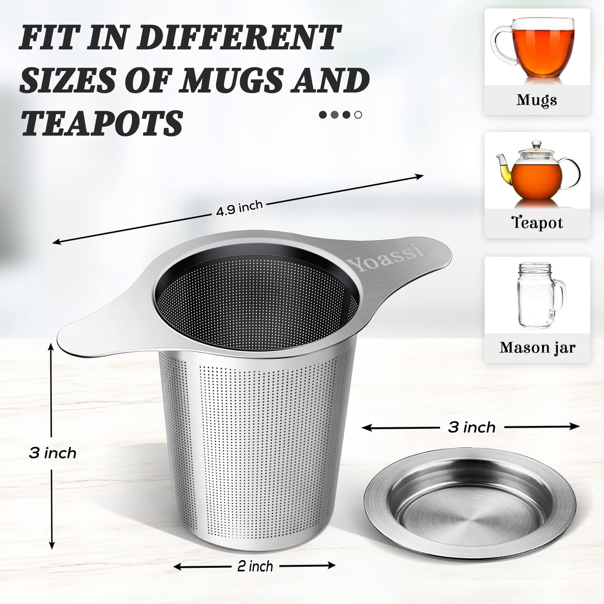 Yoassi roomy basket and lid prevent mess and preserve warmth.
