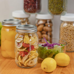 Yodecy airtight lids for mason jars sealing in freshness.