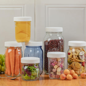 Yodecy kitchen storage jars help organize snacks, candies, and small sundries.