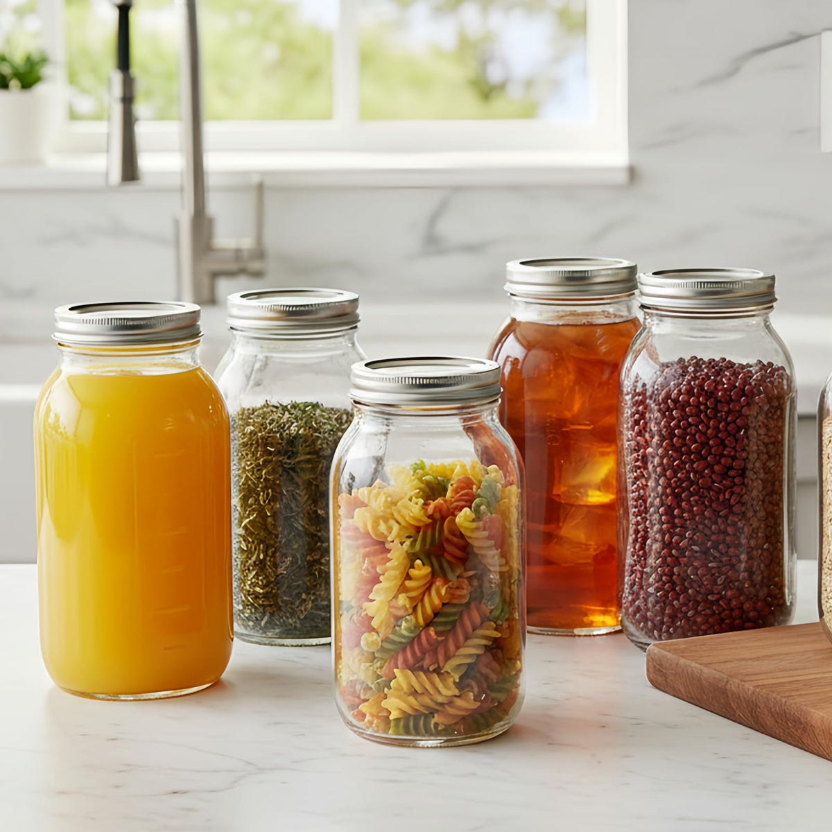 Yodecy metal split lids with airtight seal for freshness