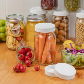 Yodecy BPA-free white plastic lids provide durable sealing.