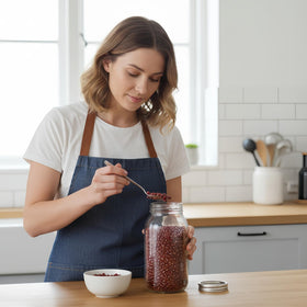 Yodecy wide-mouth jars in kitchen setup for storage and canning ideas
