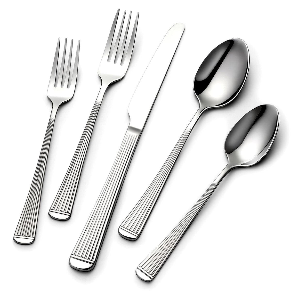 Yoehka hammered silverware set 12 dinner spoons with mirror finish enhances everyday meals.