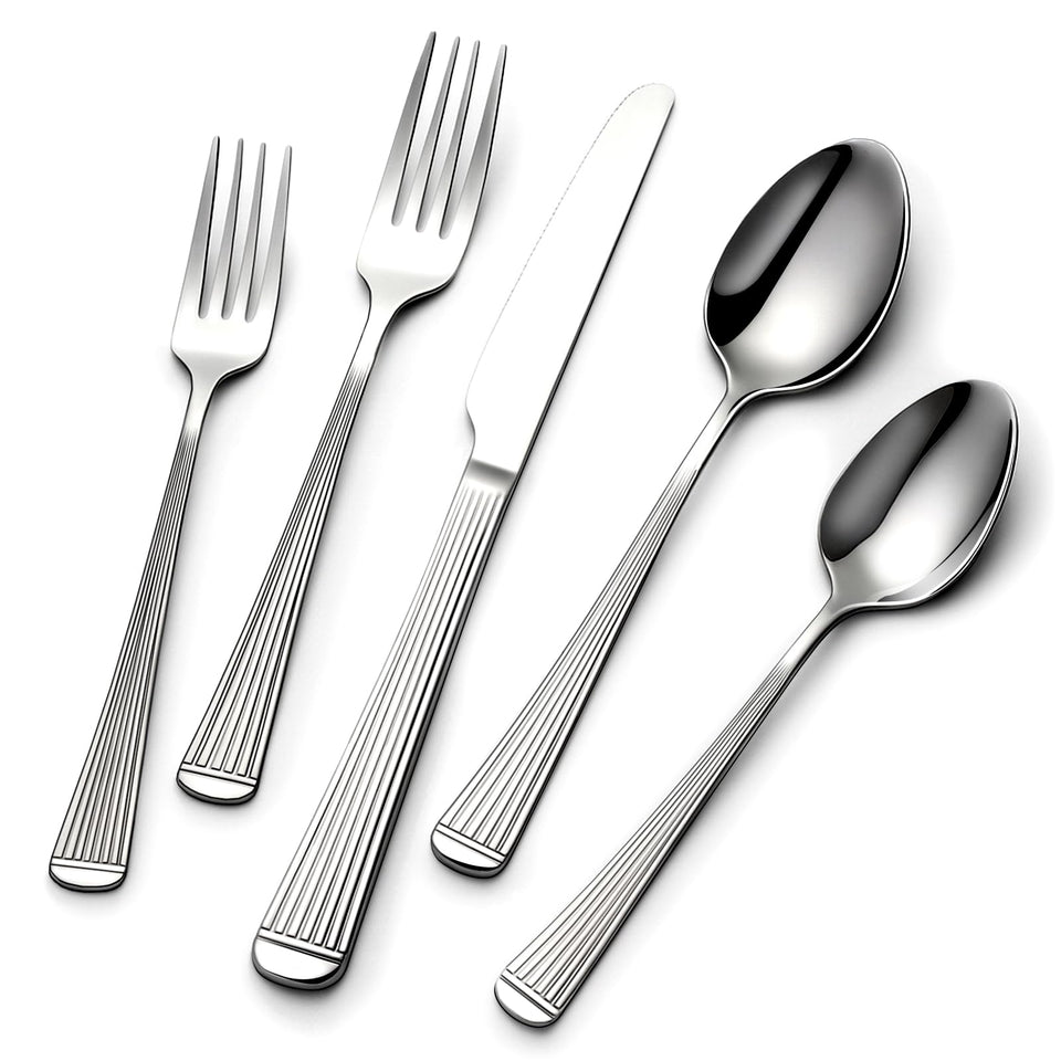 Yoehka hammered silverware set 12 dinner spoons with mirror finish enhances everyday meals.