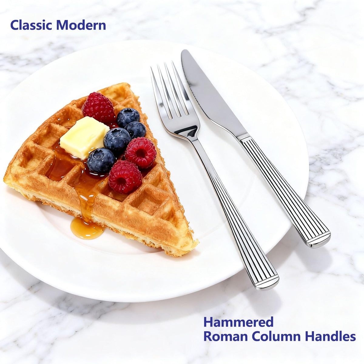 Yoehka hammered silverware set 12 salad and dessert forks for versatile meals.