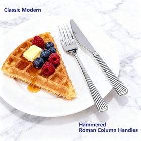 Yoehka hammered silverware set 12 salad and dessert forks for versatile meals.
