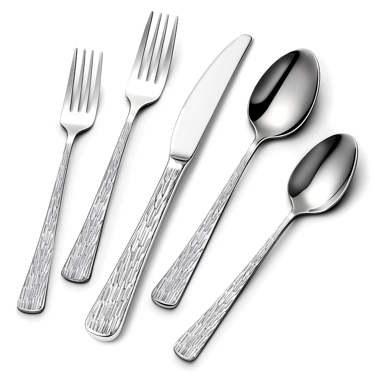 Yoehka hammered silverware set for 12 offers a complete dining solution for large gatherings.