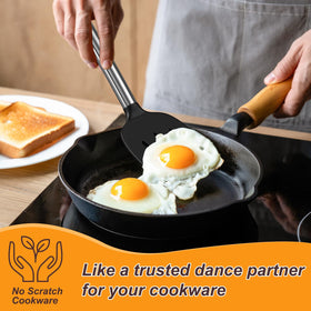 Yoehka nonstick-friendly utensils glide across coatings without scratches