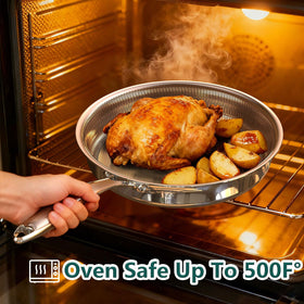 Yoehka oven-safe cookware up to 500°F for finishing dishes