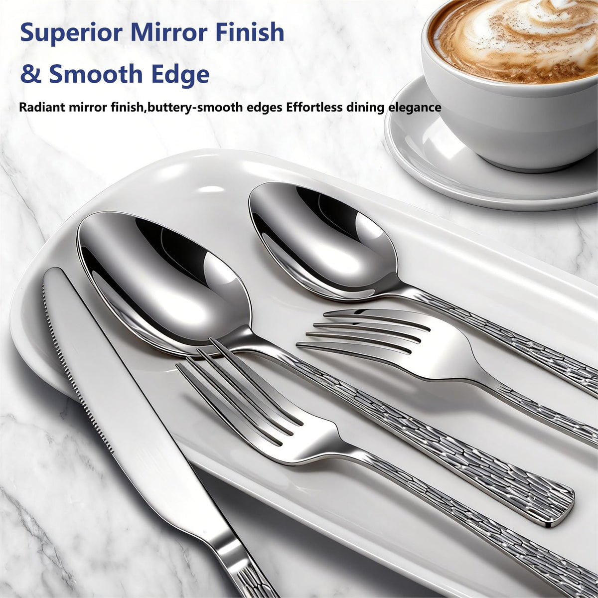 Yoehka tree-pattern handle silverware adds earthy elegance to everyday meals.