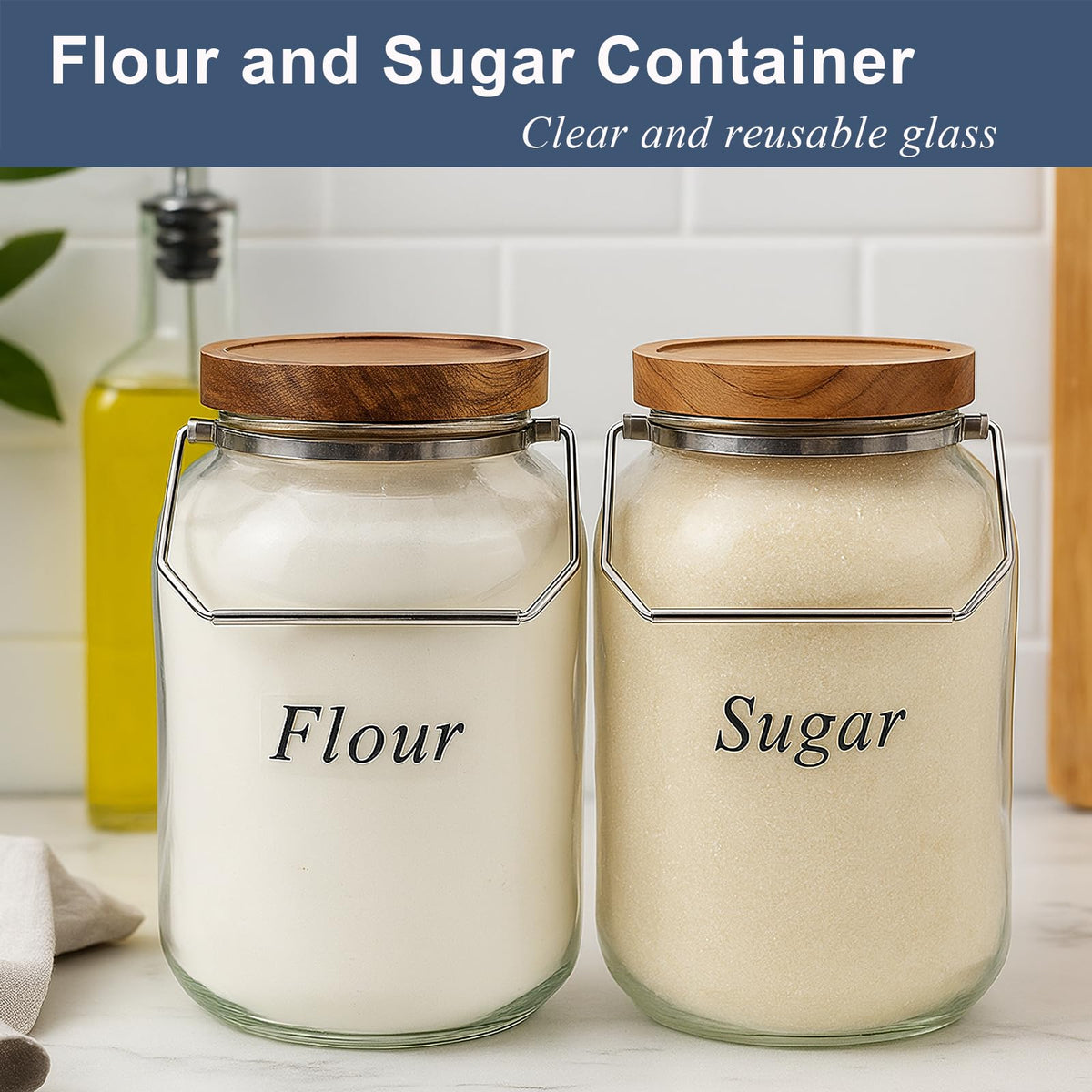 YoenKtss wide-mouth glass jar with airtight lid for easy access.