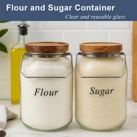 YoenKtss wide-mouth glass jar with airtight lid for easy access.