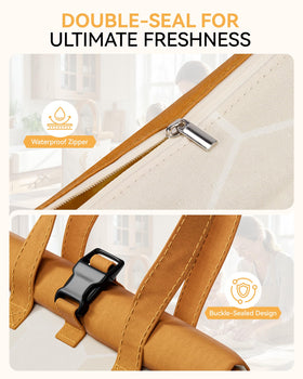 Yofidra Beeswax Bread Bag natural materials offer eco-friendly storage