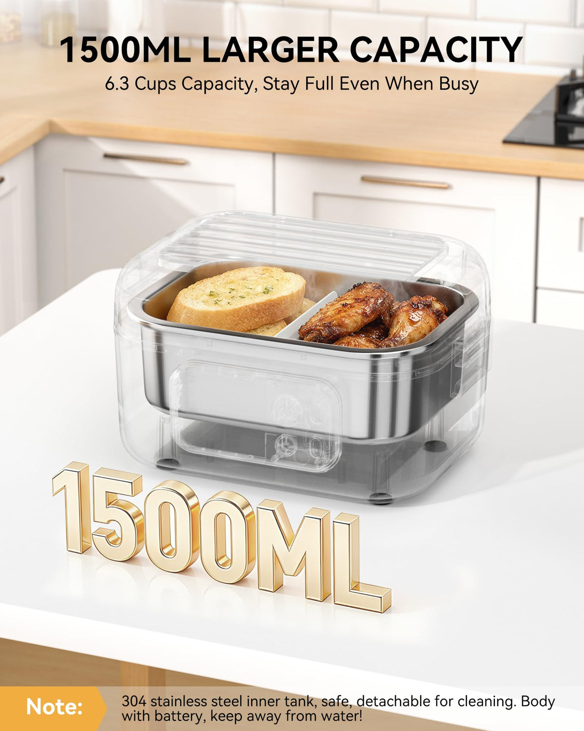 Yofidra complete lunch box set with utensils and cable.