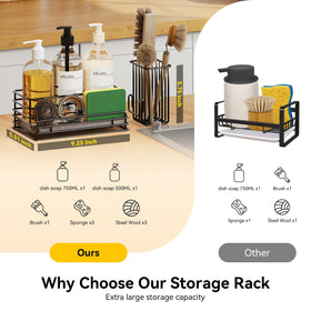 Yofidra bottle storage fits 2-3 cleaning bottles neatly.