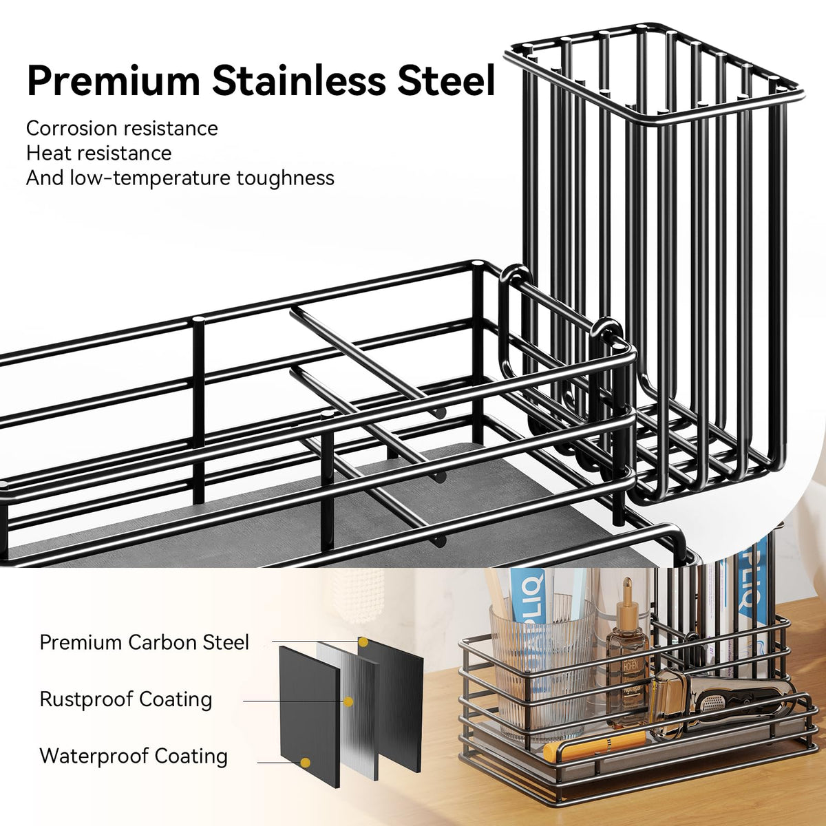 Yofidra stainless steel design blends with modern kitchen decor.