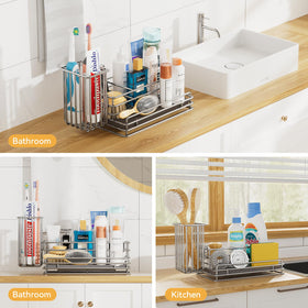 Yofidra sink caddy compact size fits small kitchens.